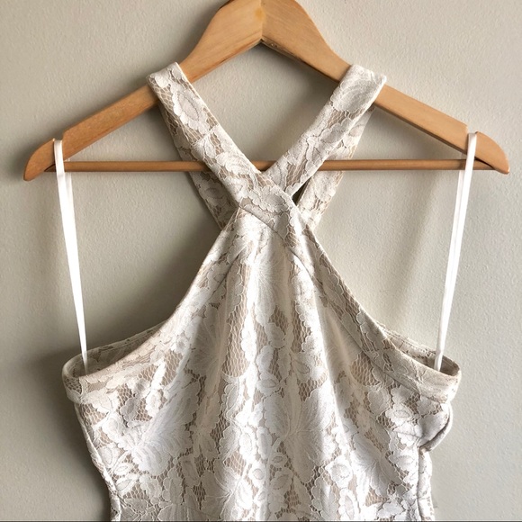 She+Sky: lace cream cocktail dress - Picture 3 of 6